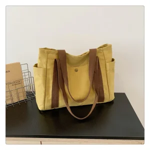 canvas bag for women, large capacity, simple and versatile handbag, tote bag, shopping bag, shoulder bag